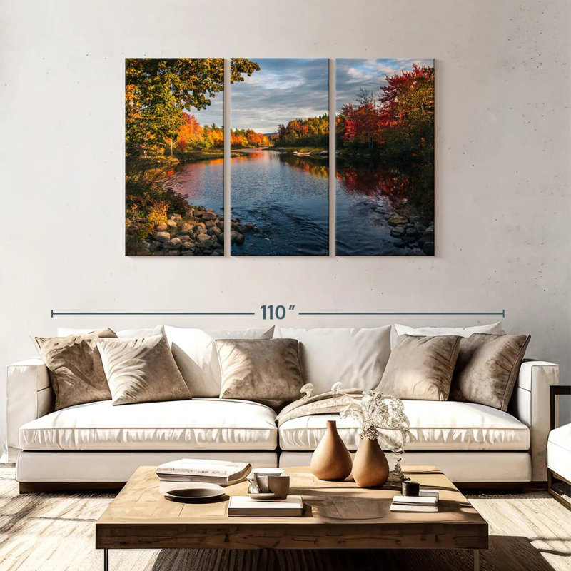 Lac d'automne Alvord Acadia, H 48 po x l 74 po