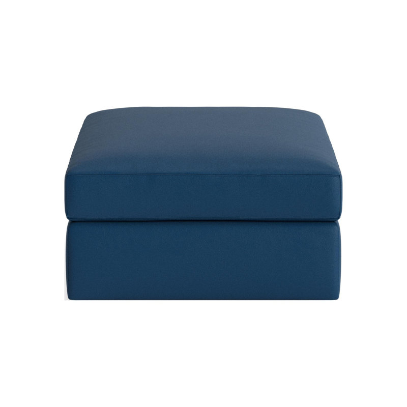 The OG Ottoman, Leather - Deep Blue