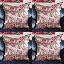 Kuhn Indoor / Outdoor Floral Purple Square Throw Cushion Cover Pack Of 4