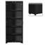 Armoire de rangement de salle de bain de style moderne avec tablettes réglables-1540258771