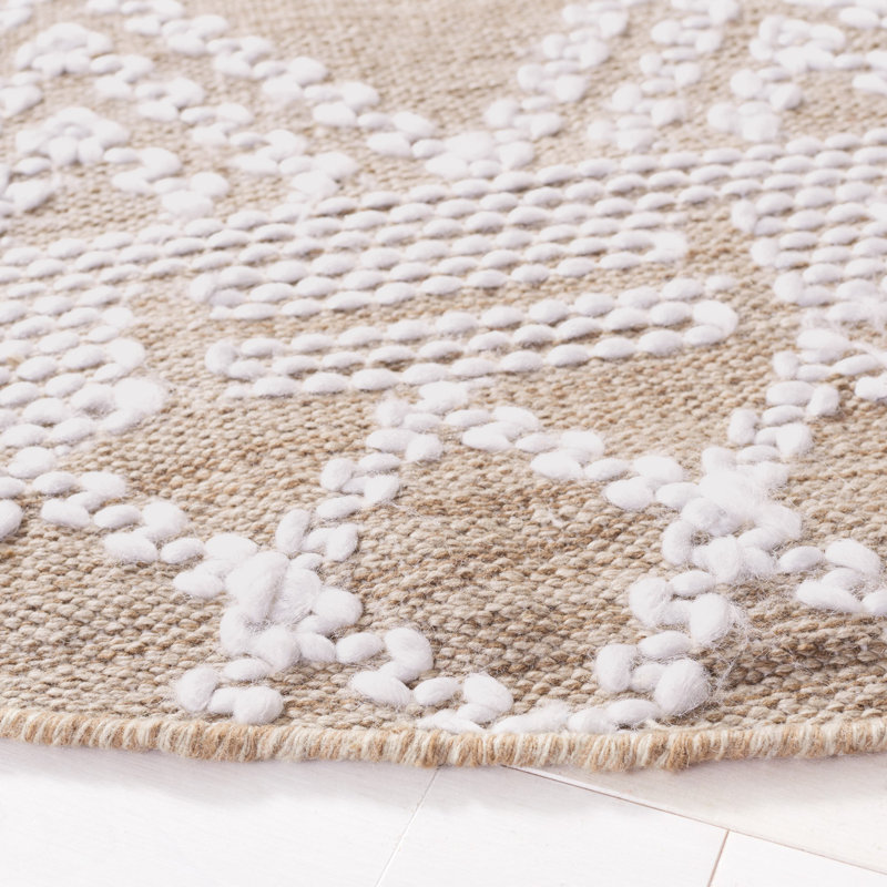 Tapis géométrique à tissage plat Rada, Rond 6 pi