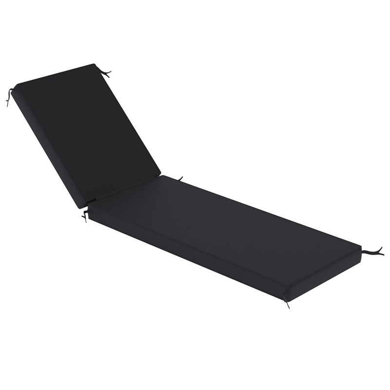 Sunbrella® Outdoor Chaise Cushion, 21" W x 78" D, Canvas Black