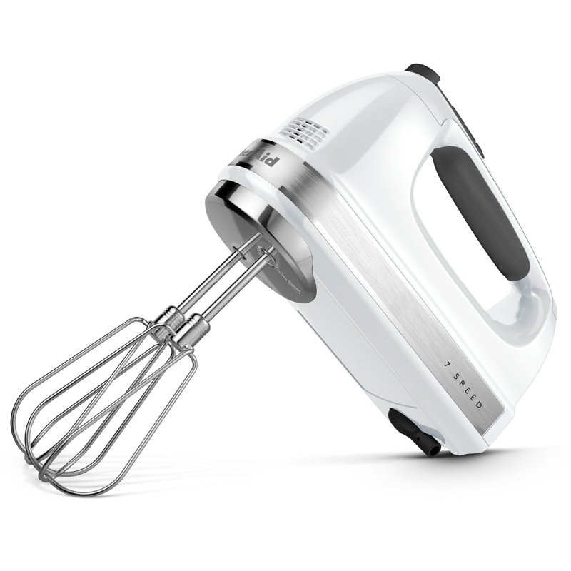 KitchenAid 7-Speed Hand Mixer with Turbo Beaters II in White, White