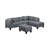 104.5" Upholstered Sofa,Chaise & Ottoman