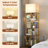 62'' Column Floor Lamp With Shelves 4 Tier Rotating Bookcase