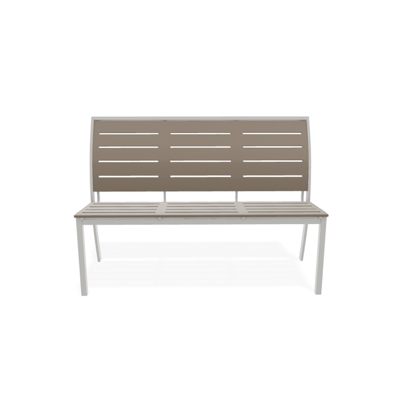 Bazza Outdoor Bench, Kona P10, Textured Snow