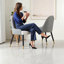 Ensemble de 2 chaises de salle à manger modernes - Revêtement en similicuir avec pieds en métal-681885958