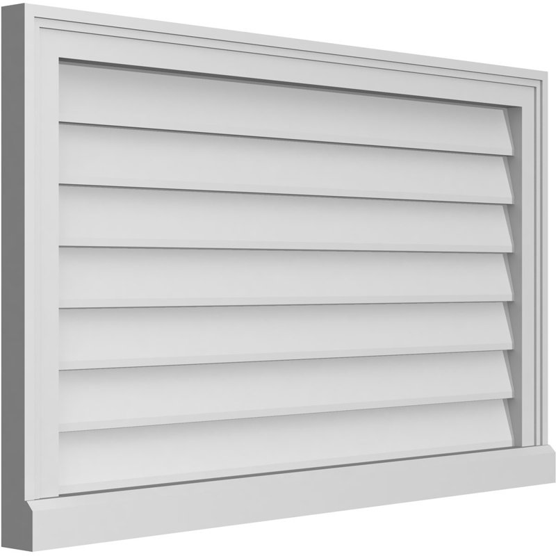 Cadre de seuil Brickmould, brun clair apprêté, H 22 po x l 36 po x P 2 po