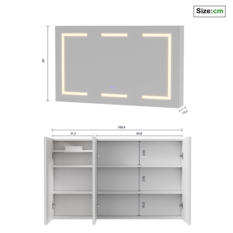 W H Medicine Cabinet Mirror 5