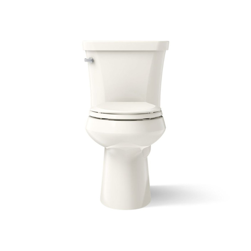 Highline 1.28 GPF Water Efficient Elongated Two-Piece toilet (Seat Not Included), Biscuit, Left-Hand