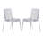 Minelli Dining Side Chair with Water Ripple Design and Chrome Legs-451650594