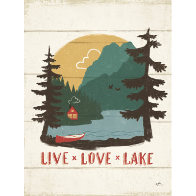 «Vintage Lake VII Vertical Crop» par Janelle Penner, reproduction sur toile