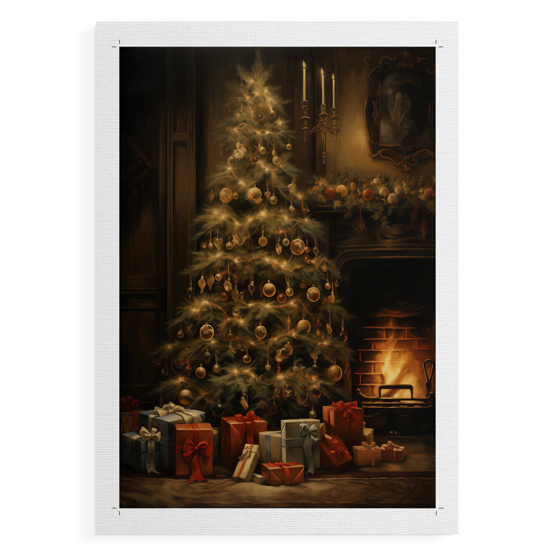 Art des Fêtes de Noël DCLXVII - Impression sur toile seulement - NON-CADRE
