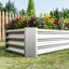 Lit de jardin rectangulaire surélevé en argent de 421 pi pour les herbes, les fleurs et les légumes - Assemblage facile et durable-406846944-406846956