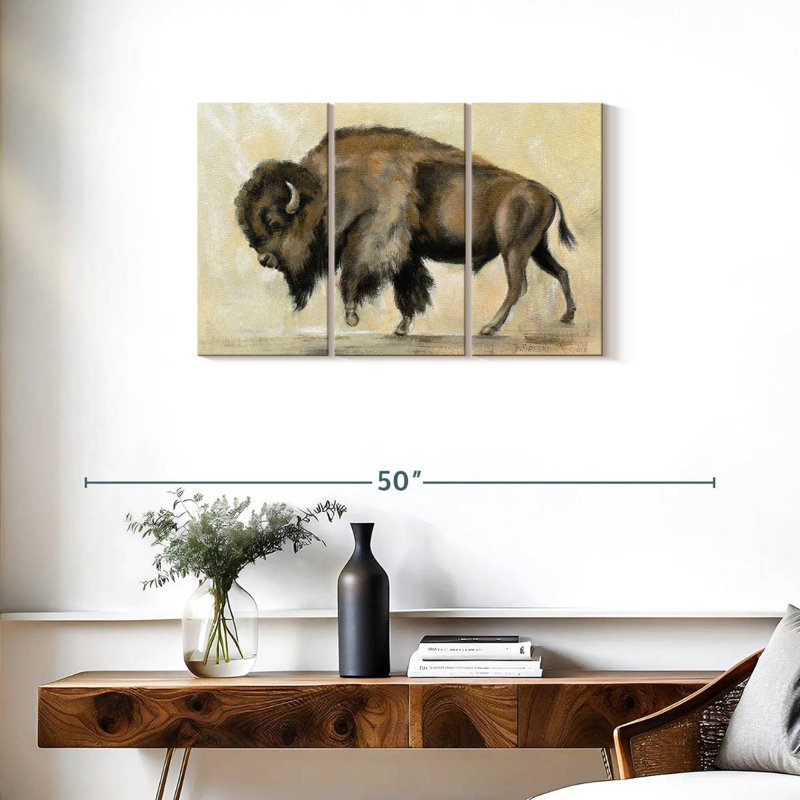 Brampt Bronze Buffalo, 20" H x 33" W