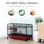Cage de 41 po pour lapin et furet avec mangeoire, roues, plateforme, enclos pour petits lapins
