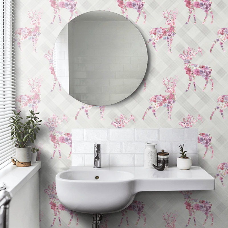 Malmo Floral Wallpaper 10m x 53 cm Textured Metallic Roll, Multicolour
