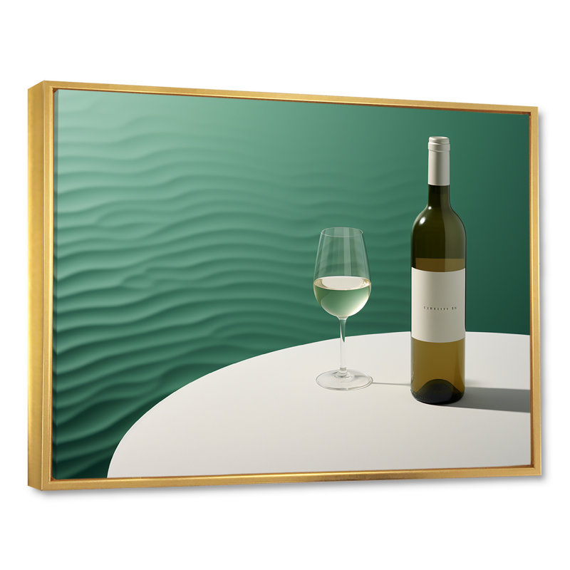 Chablis Charm I sur impression sur toile, Cadre flottant doré, H 12 po x l 20 po