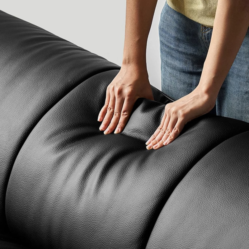 Mid-Century High-End Black Modern Sofa
