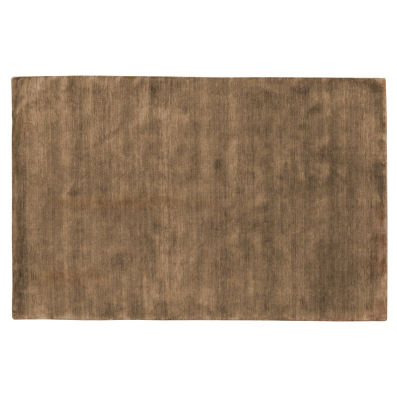Dove Hand Loomed Wool Area Rug in Taupe, Rectangle 9' x 12'