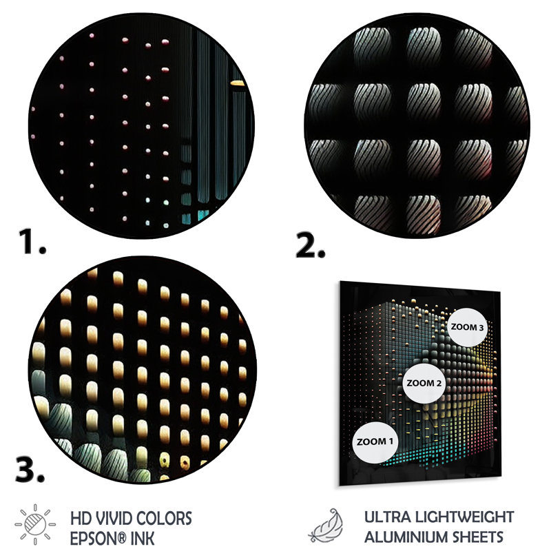 Multidimensional Luminogram III - Unframed Print on Metal, 20" H x 12" W