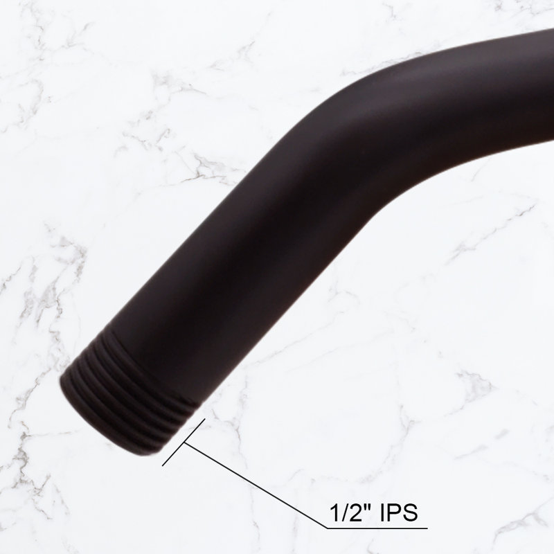 1/2" IPS x 10" Wall Mount Shower Arm Only, Oil Rubbed Bronze
