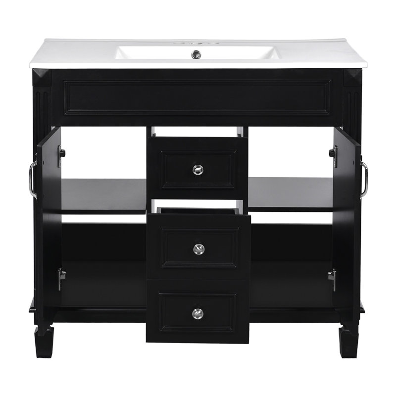 Meuble-lavabo moderne 36 "avec lavabo supérieur