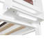 Grand lit superposé en bois blanc avec tablettes intégrées, boîte de rangement, éclairage à DEL et crochets à vêtements pour une solution pratique et confortable dans la chambre à coucher, une station de charge, une organisation confortable-1413418524