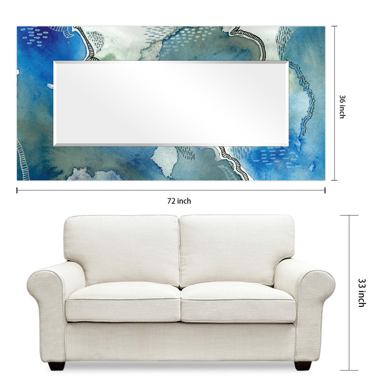 Chaim Glass Flat Mirror, 72" x 36"