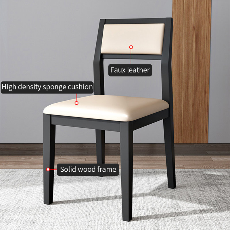 Modern simple household rectangle dining table set, 29.5"H x 63"L x 35.4"W