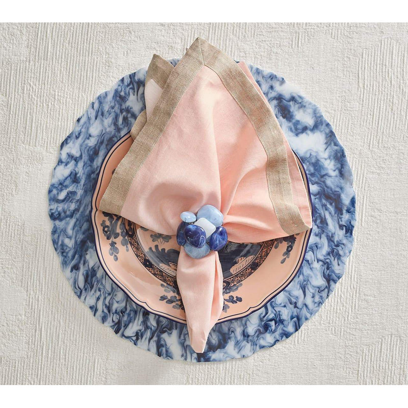 Sea Stone Napkin Ring, Pink