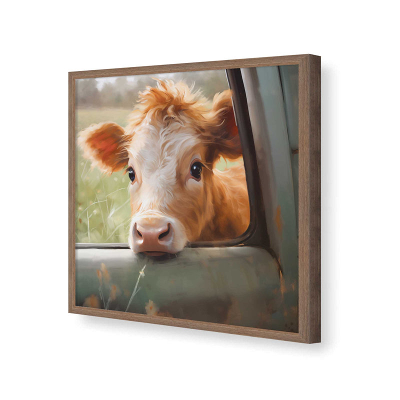 Peeking In II by Heidi Kuntz Art Print, L 12 po x H 12 po, Brun, Impression encadrée