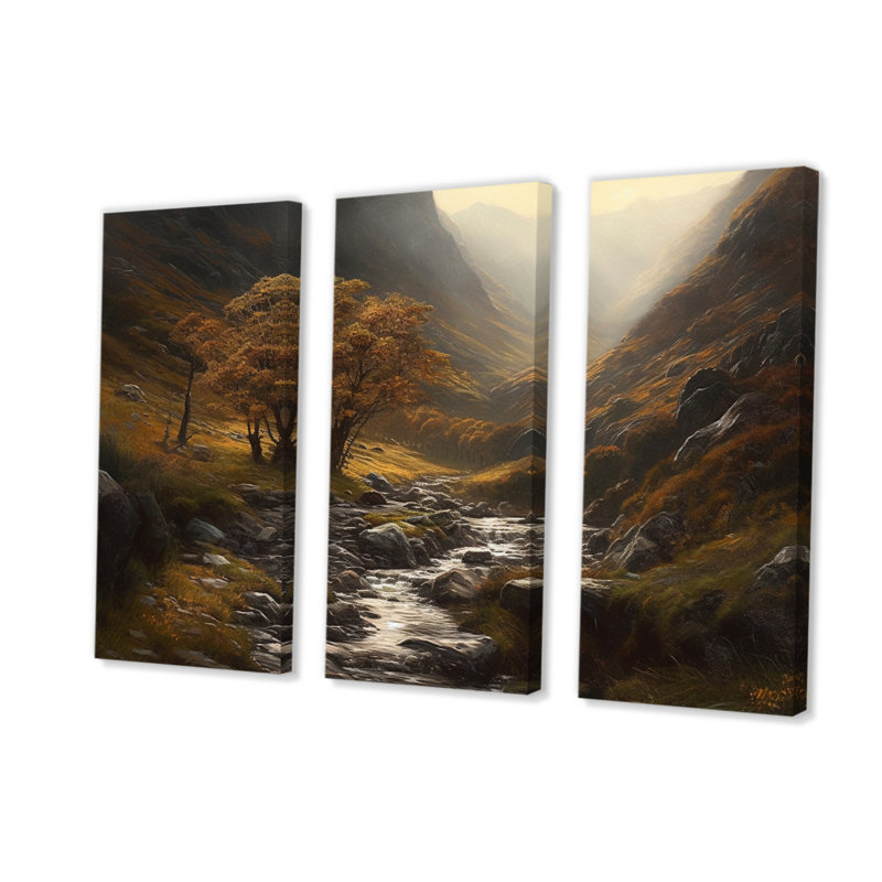 Tranquil Fields 3 pièces, H 28 po x l 36 po x P 1 po