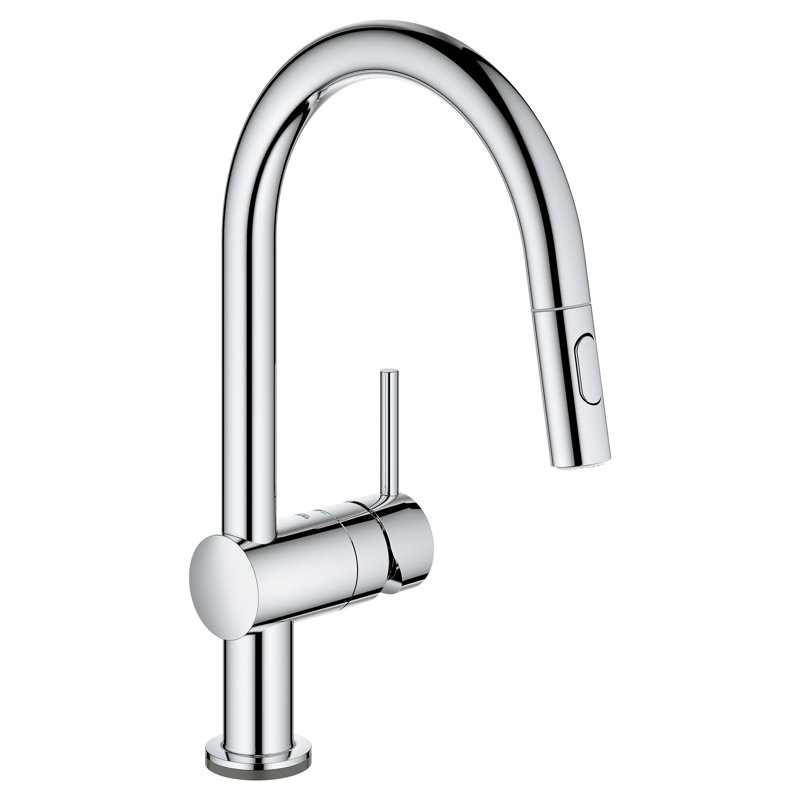 Robinet de cuisine à poignée simple Minta®, Chrome étoilé, Tactile