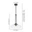 Luminaire suspendu en verre transparent à intensité variable 1 lumière pour salle à manger Levona-975549153