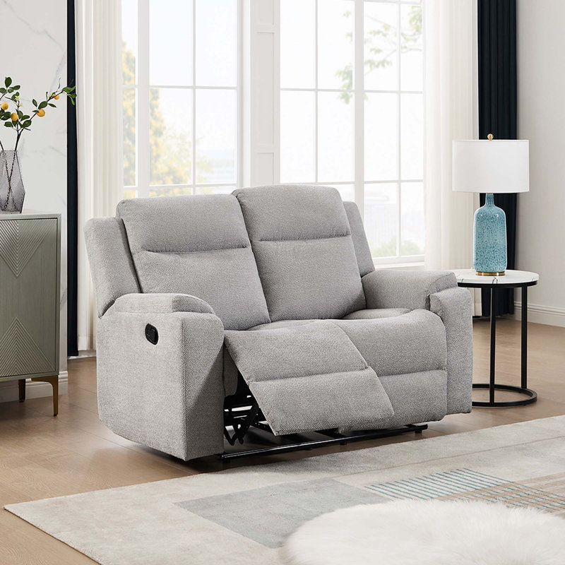 2 Seater Chenille Reclining Sofa, Grey