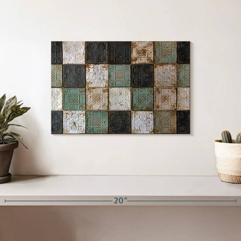 Lilie Old Ceiling Tiles, 8" H x 12" W