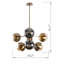 Lustre sphérique Spoutnik à 6 lumières Oakgrove-710624501-710624496