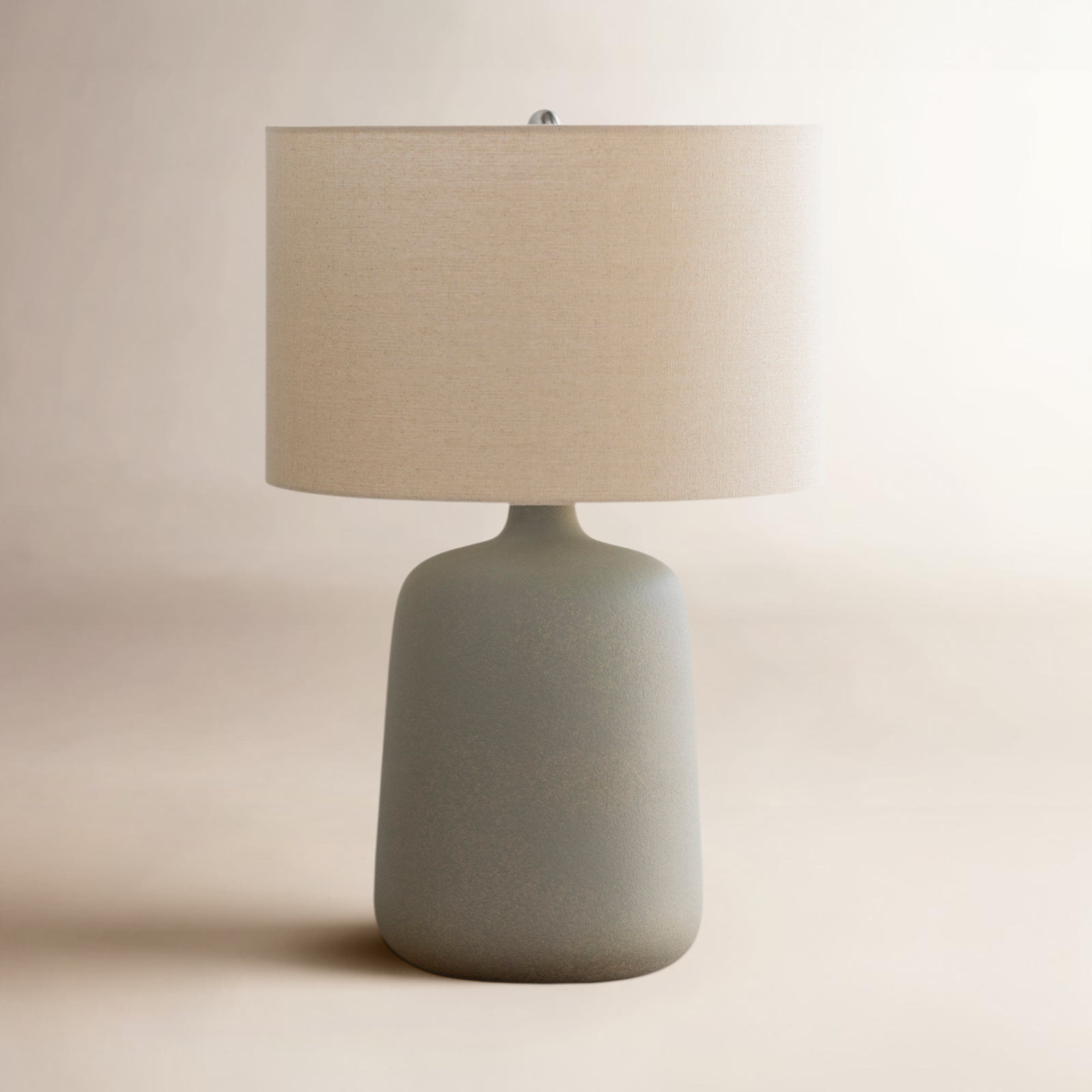 Dilan Ceramic Table Lamp, Gray