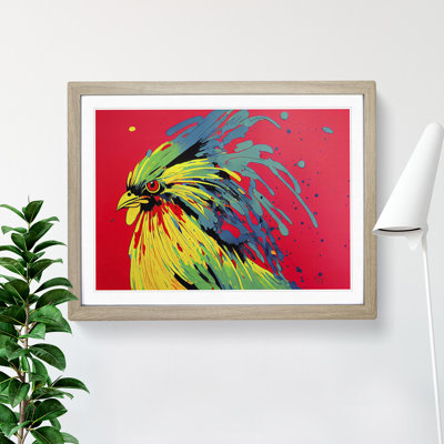 Rooster Splash Vol.1 Abstract 1 Piece Single Picture Frame Wall Art