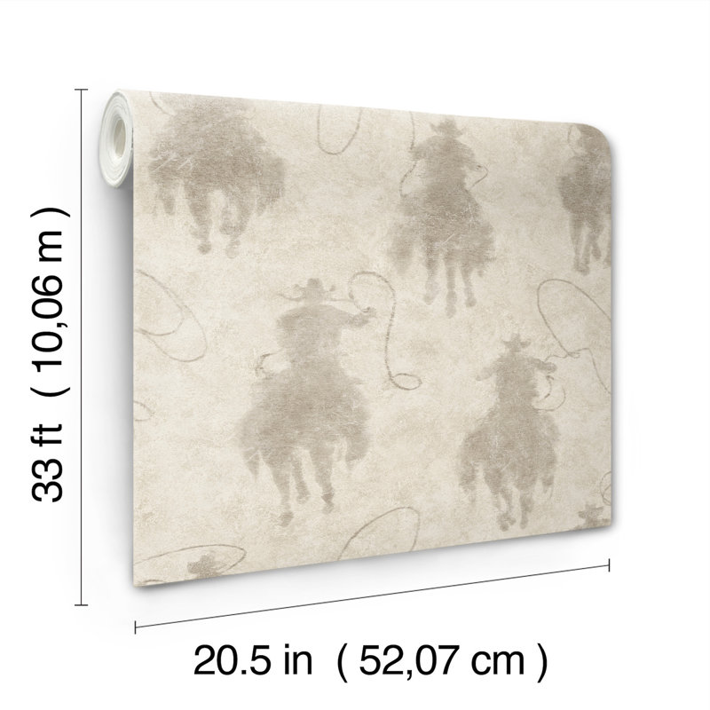 Papier peint silhouette Stockman, Gris clair