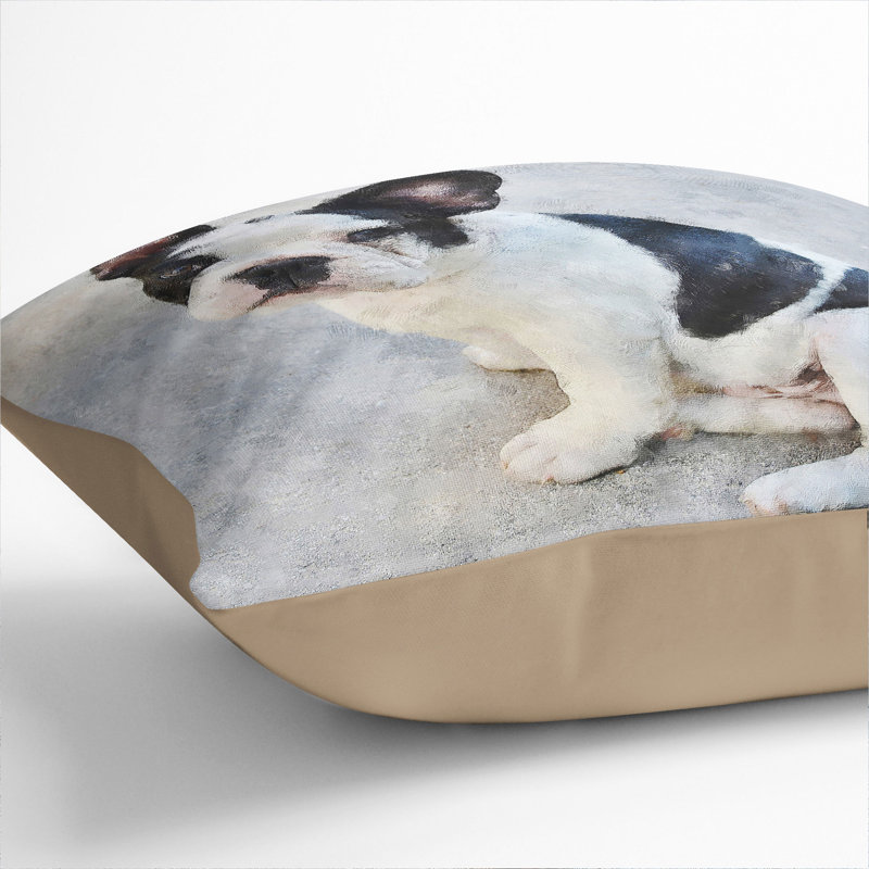 French Bulldog Vol.3 Painting Square Throw Cushion, Stone, 55cm H x 55cm W x 20cm D