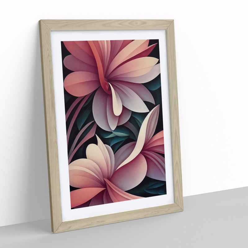 The Radiant Flowers - Single Picture Frame Print, 64cm H x 46cm W x 2cm D, Oak Framed