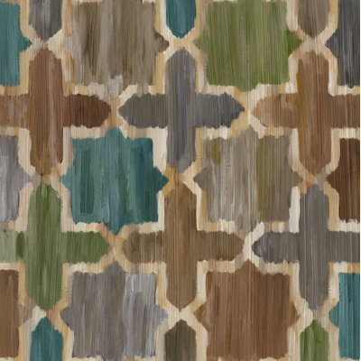 Ikat Symmetry II by Chariklia Zarris - Wrapped Canvas Print