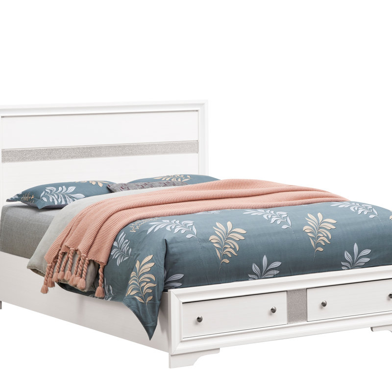Lit Madrid G02390B-KB, Blanc, Grand