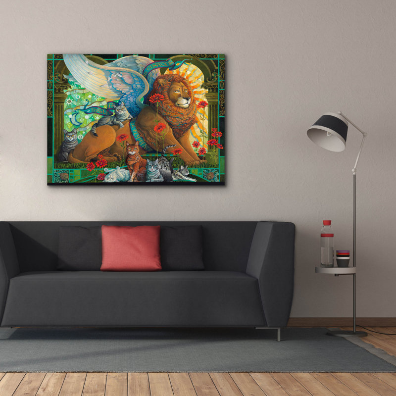 «The Protector» par David Galchutt, art mural sur toile, H 40 po x l 54 po x P 1,5 po