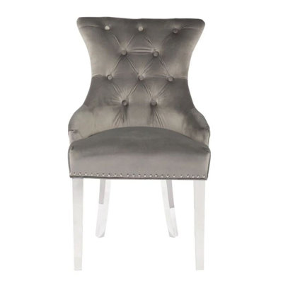 Tufted Velvet Upholstered Parsons Chair