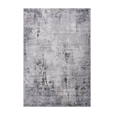 6X9 Area Rug In /Taupe - Non-Shedding, Stain , Suits Bedroom & Eat-In Kitchen Abstract Fits Entryway
