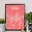 Seoul City Map - No Frame Print-636424387