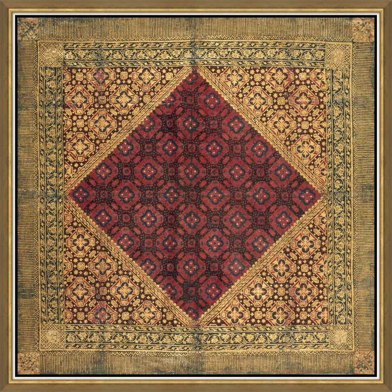 'Asian Textile' Framed Graphic Art Print